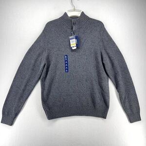 IZOD 5GG Hingham Button Mock Neck Sweater Iron Gate Color Mens Size M‎ NEW